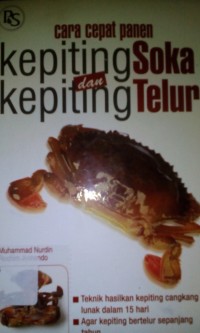 Cara cepat panen kepiting soka dan kepiting telur