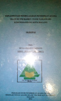 Implementasi pembelajaran PAI di TPQ Bahrul Ulum Tlogowaru kedung kandang