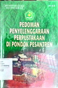 Pedoman penyelenggaraan perpustakaan di pondok pesantren